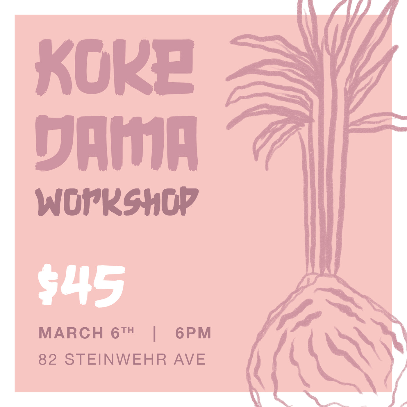 Kokedama Workshop   |   March 6th @ 6pm